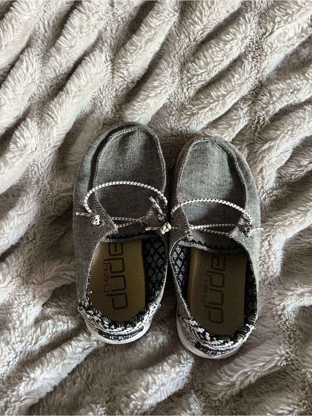 Hey Dude Kids Slip-On Moccasins in Heather Gray sz11
